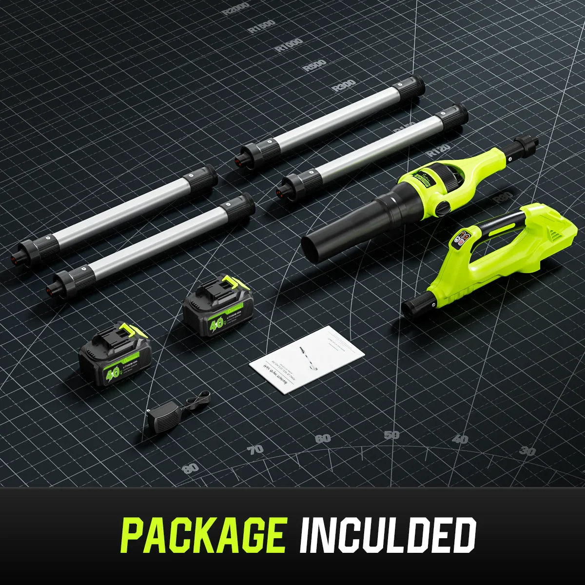 Make yard cleaning easier: GardenJoy 40V cordless leaf blower, the perfect combination of strong wind and innovative design