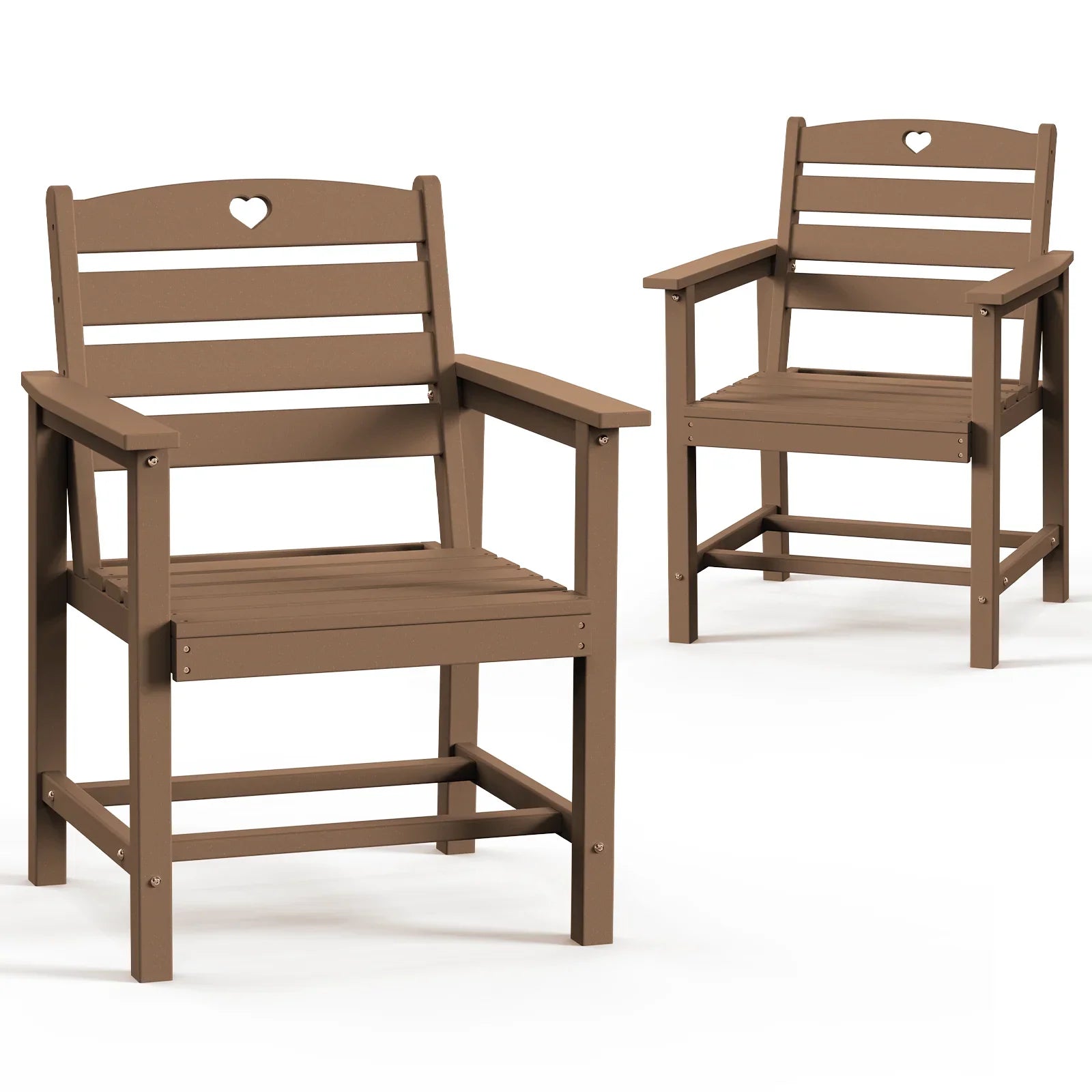 HDPE Patio Table and Chairs Set with Umbrella Hole, Weather-Resistant Patio Dining Sets, Outdoor Dining Set for Lawn, Patio, Porch, Deck, Poolside, Yard - Gardenjoy