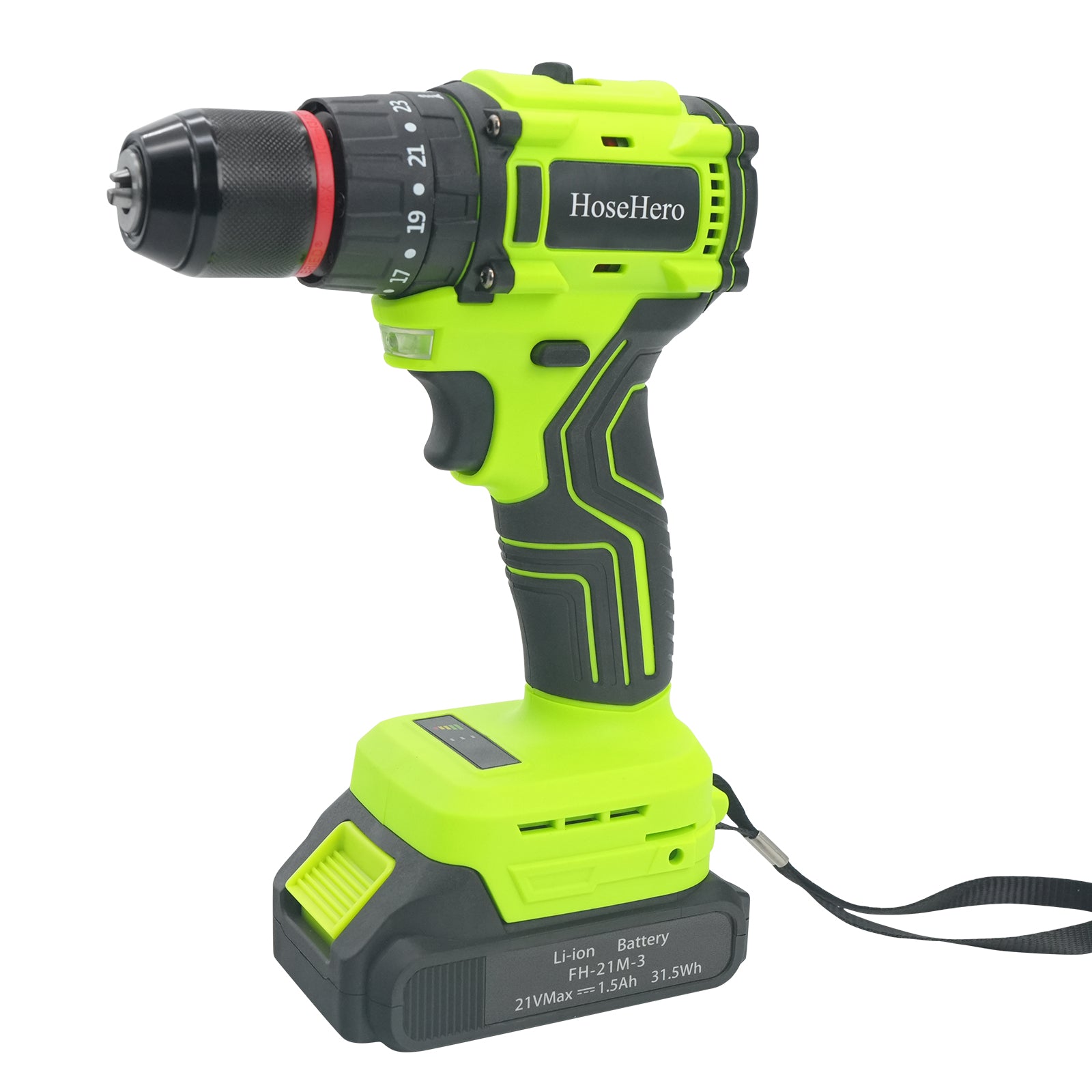 HoseHero 21V cordless drill with brushless motor