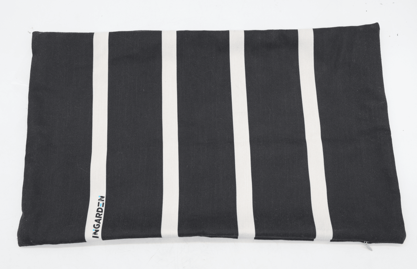 INGARDEN Black Striped Pillow Cover, Minimalist & Stylish, Perfect for Any Home Decor - Gardenjoy
