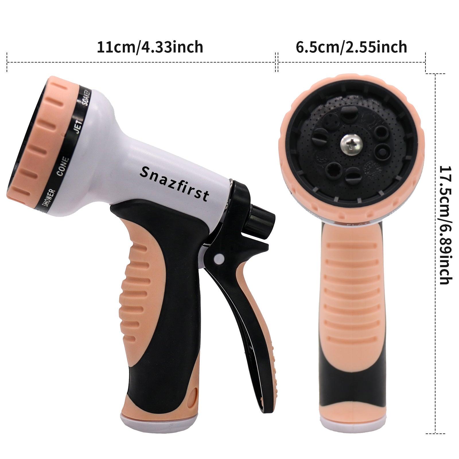 SNAZFIRST Hose High-pressure heavy-duty metal garden nozzles with 10 adjustable flow modes are versatile water sprayers for watering plants, lawns, cars and pets. - Gardenjoy
