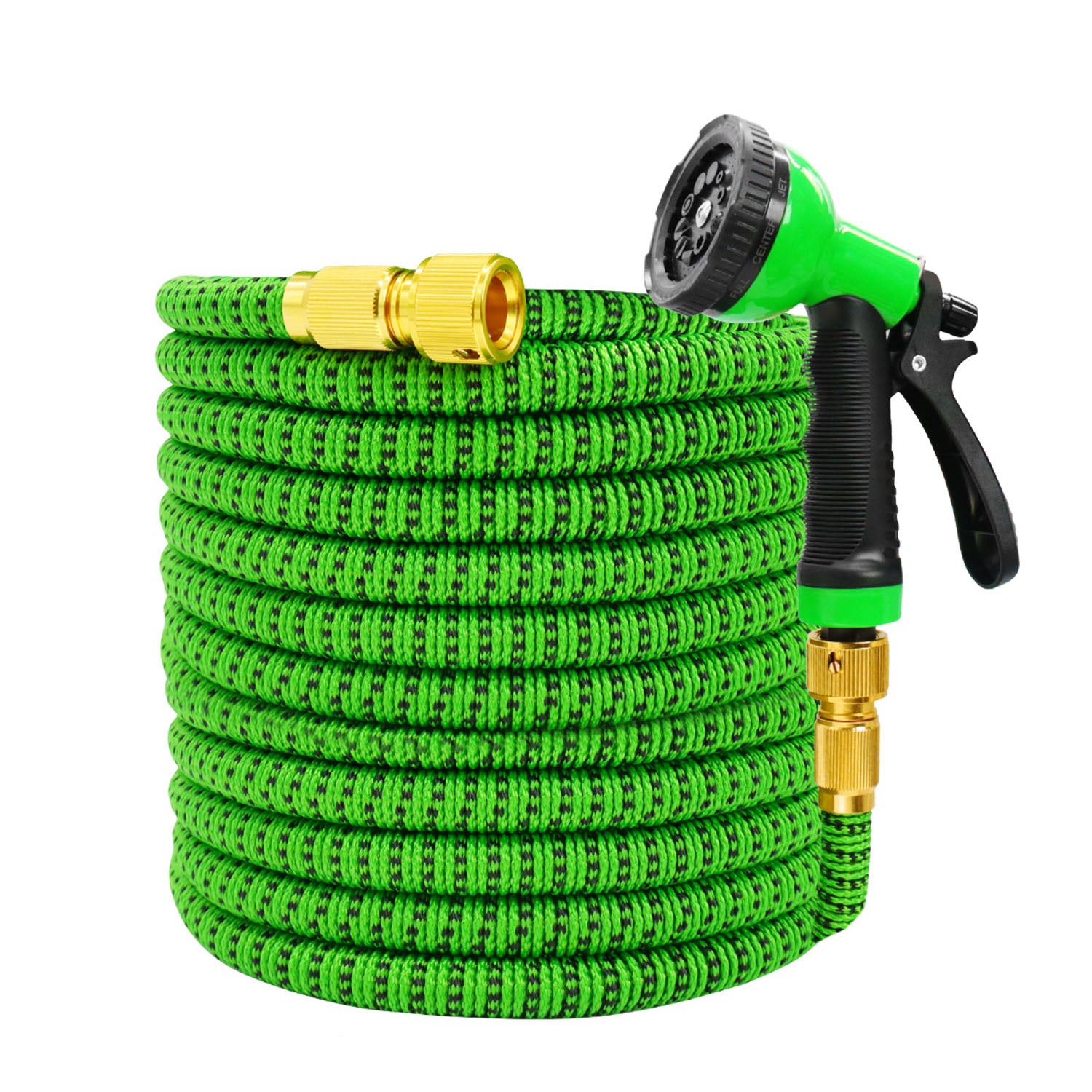 WrapHose flexible, retractable Lawn hoses, with 3/4-inch and 1/2-inch fittings, are easy to store and are suitable for outdoor use and garden irrigation