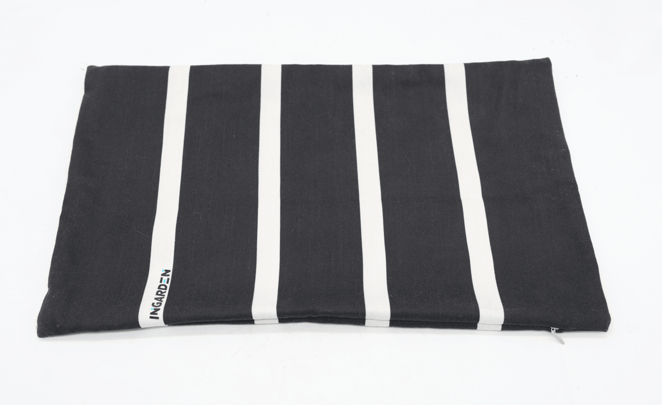 INGARDEN Black Striped Pillow Cover, Minimalist & Stylish, Perfect for Any Home Decor - Gardenjoy