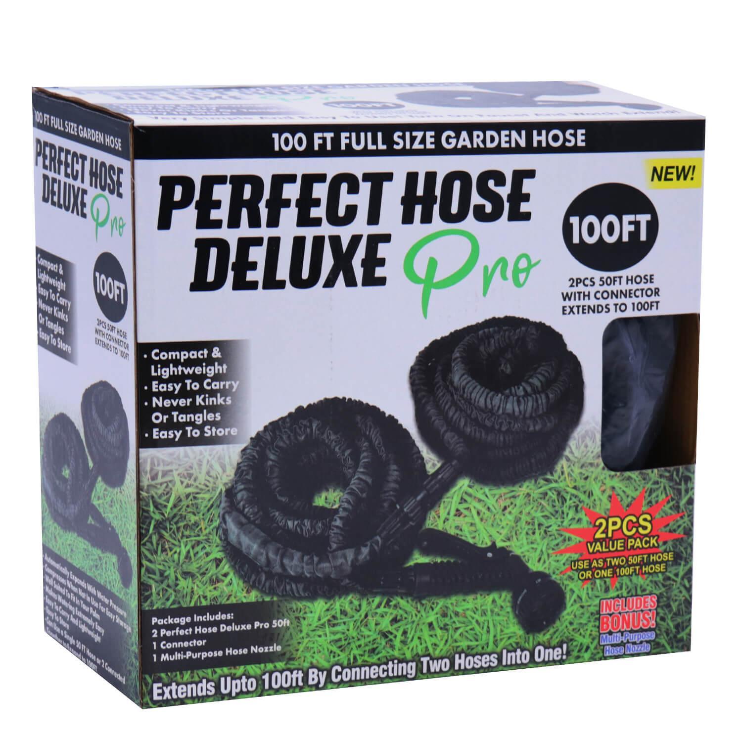 GardenJoy Expandable Water Hose 100ft (50ft × 2Pack) with 7 Function Spray Nozzle