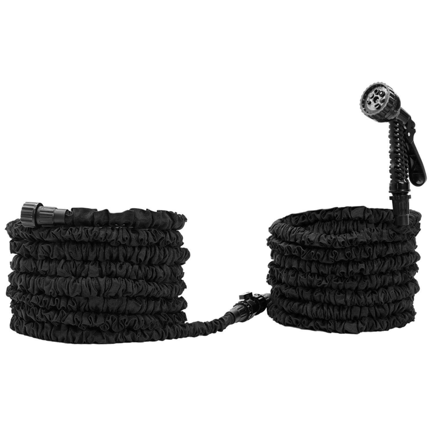 GardenJoy Expandable Water Hose 100ft (50ft × 2Pack) with 7 Function Spray Nozzle