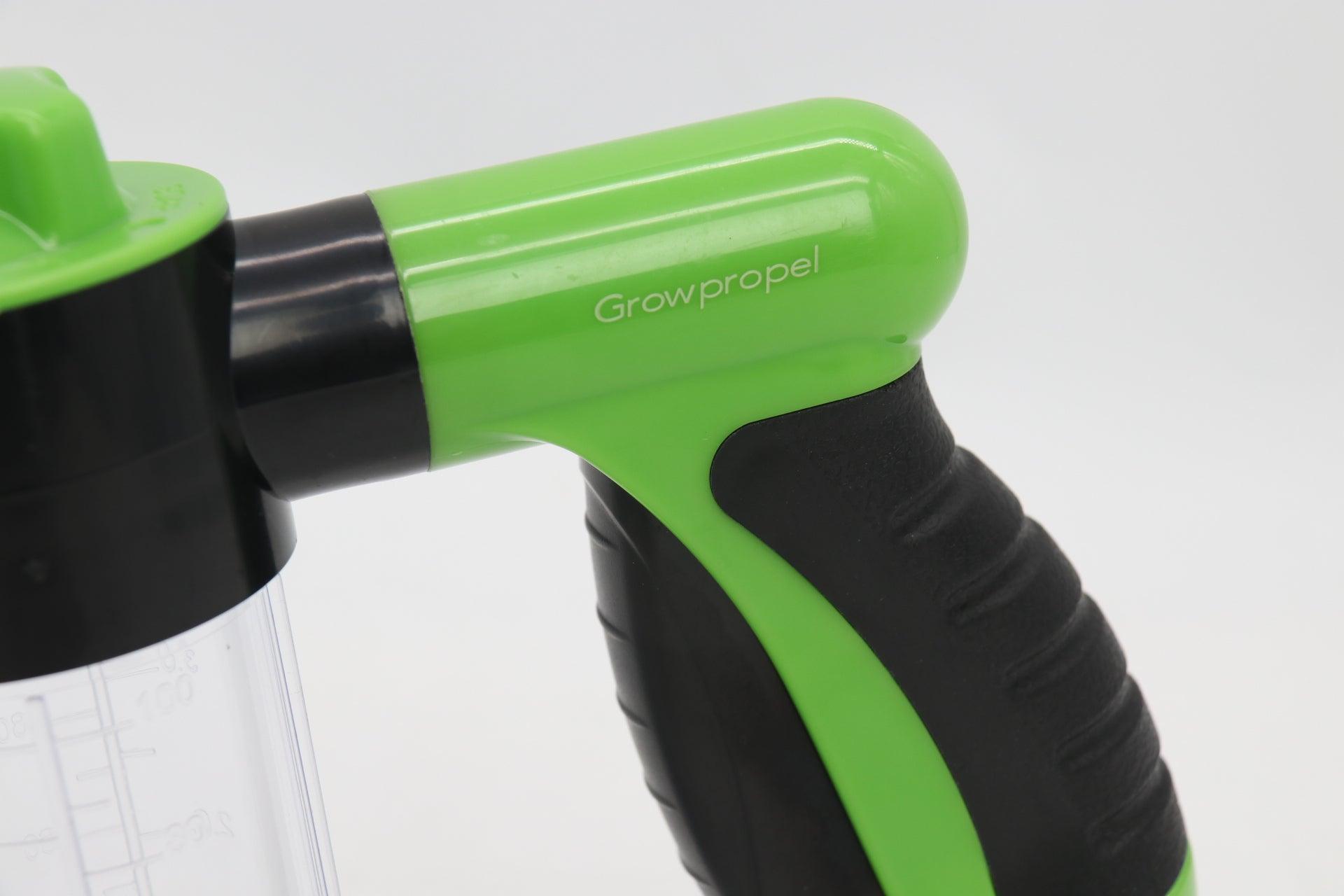 GROWPROPEL Multi-Purpose Garden Hose Nozzle with Water Meter - Powerful water stream and adjustable spray pattern for versatile cleaning and irrigation - Gardenjoy