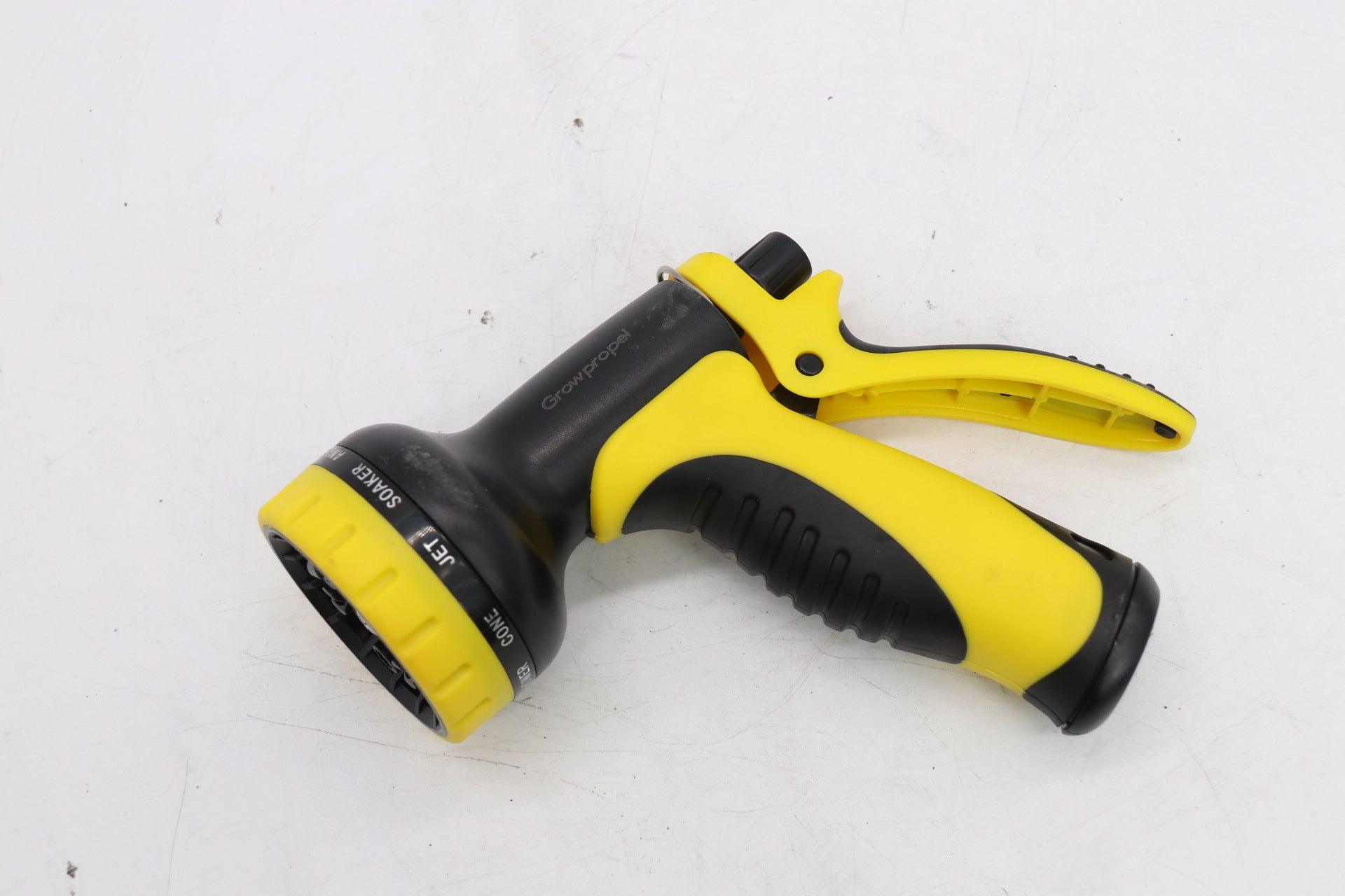 GROWPROPEL Multi-Function Garden Hose Nozzle - Powerful Water Flow & Adjustable Spray Patterns for Versatile Cleaning and Irrigation YELLOW - Gardenjoy