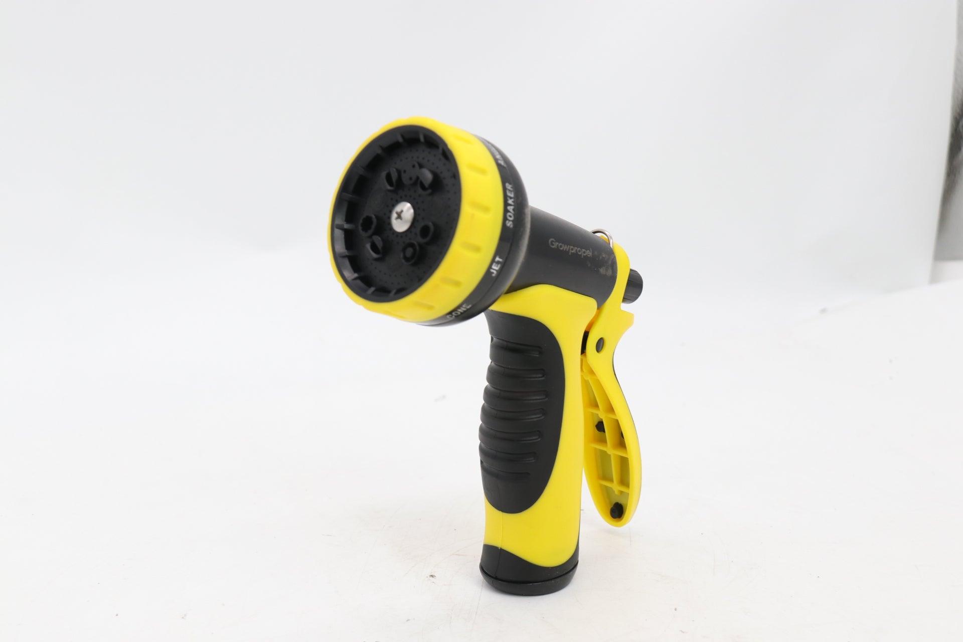 GROWPROPEL Multi-Function Garden Hose Nozzle - Powerful Water Flow & Adjustable Spray Patterns for Versatile Cleaning and Irrigation YELLOW - Gardenjoy