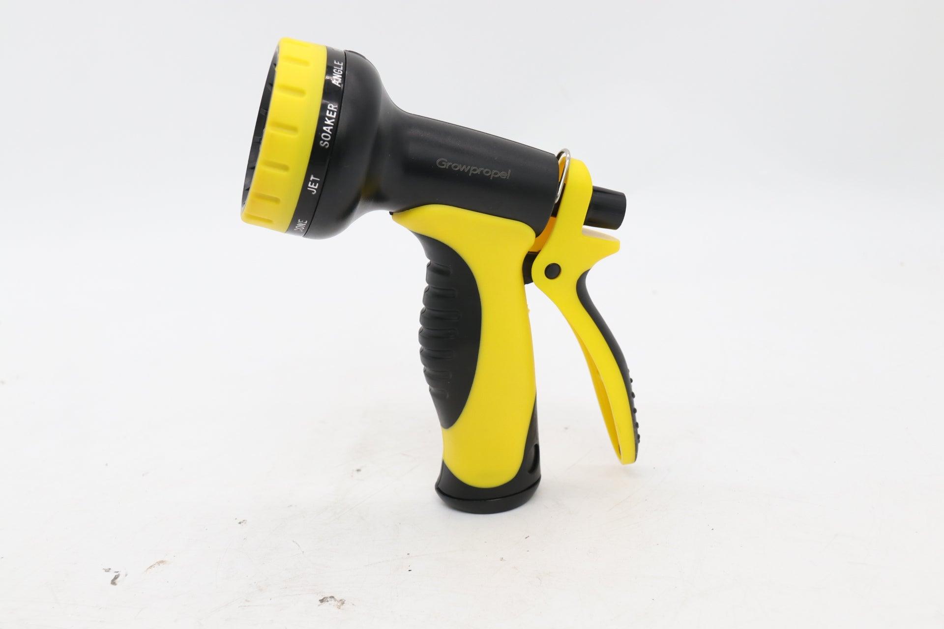 GROWPROPEL Multi-Function Garden Hose Nozzle - Powerful Water Flow & Adjustable Spray Patterns for Versatile Cleaning and Irrigation YELLOW - Gardenjoy