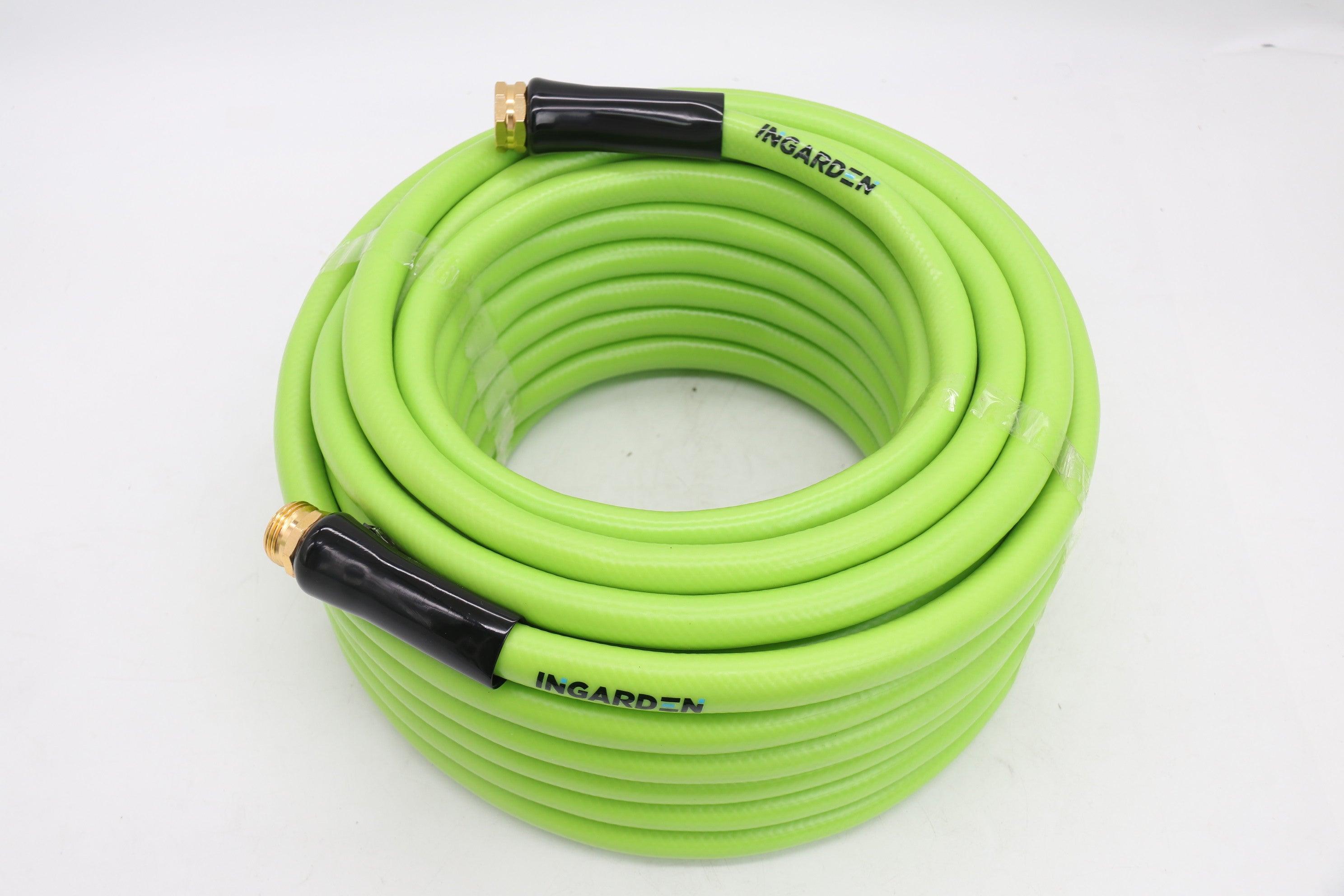 INGARDEN Garden Hose 25-100 FT 5/8", Water Hose with Brass Fittings, All-weather, No Kink, Lightweight, Burst 600 PSI - Gardenjoy
