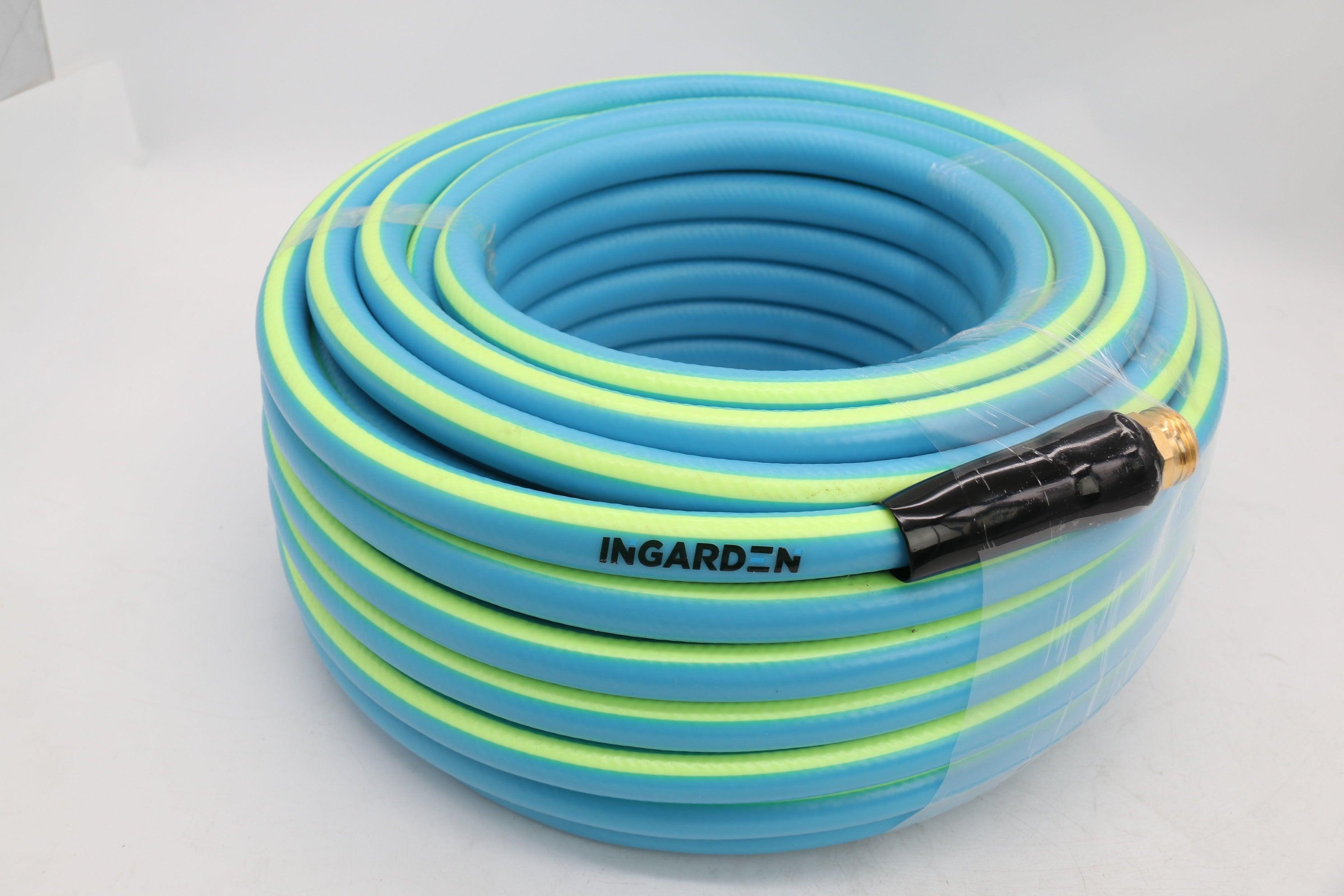 INGARDEN Garden Hose 25-100 FT 5/8", Water Hose with Brass Fittings, All-weather, No Kink, Lightweight, Burst 600 PSI - Gardenjoy