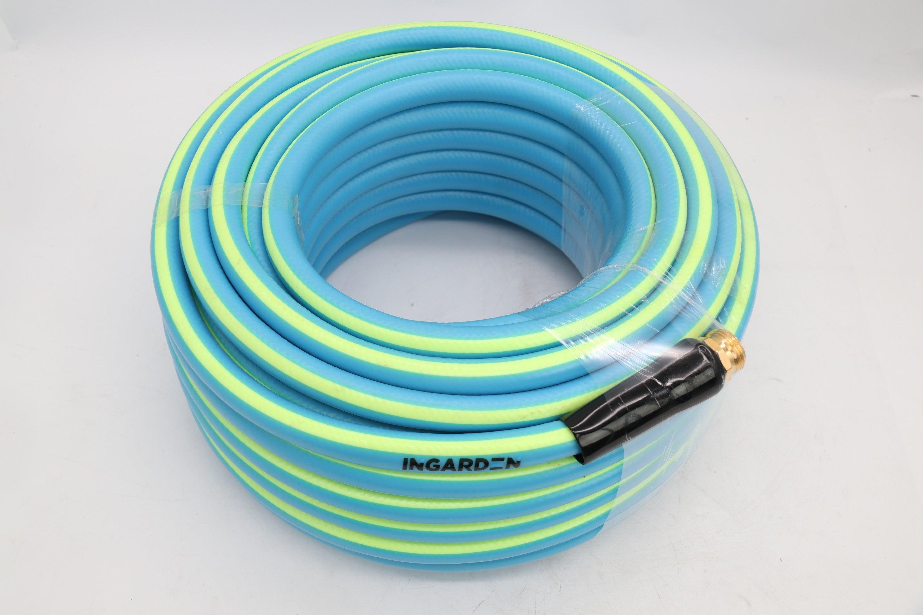 INGARDEN Garden Hose 25-100 FT 5/8", Water Hose with Brass Fittings, All-weather, No Kink, Lightweight, Burst 600 PSI - Gardenjoy