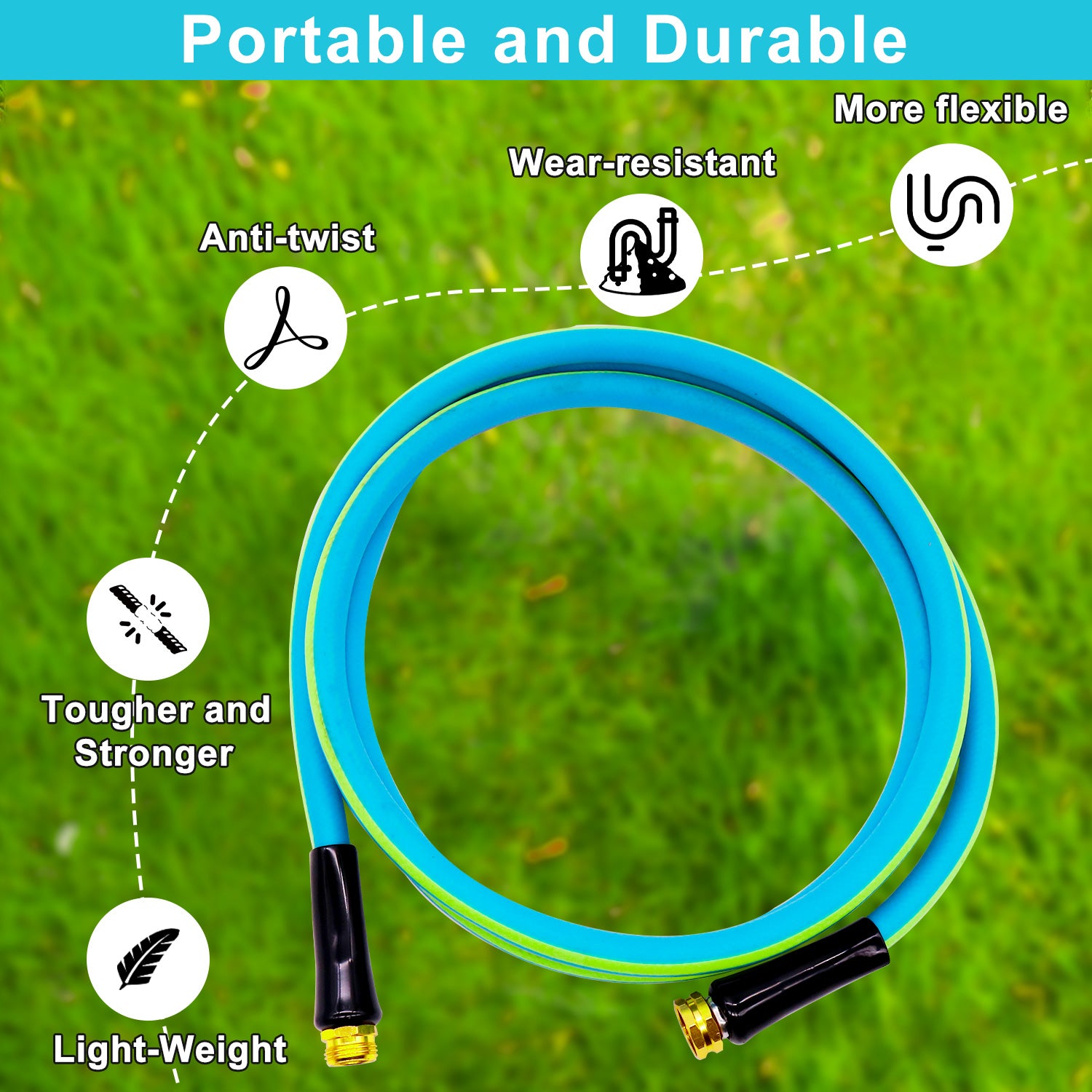 FEI HU PLASTIC Watering Hose – Durable Garden Hose for Outdoor Watering, Irrigation & Lawn Care