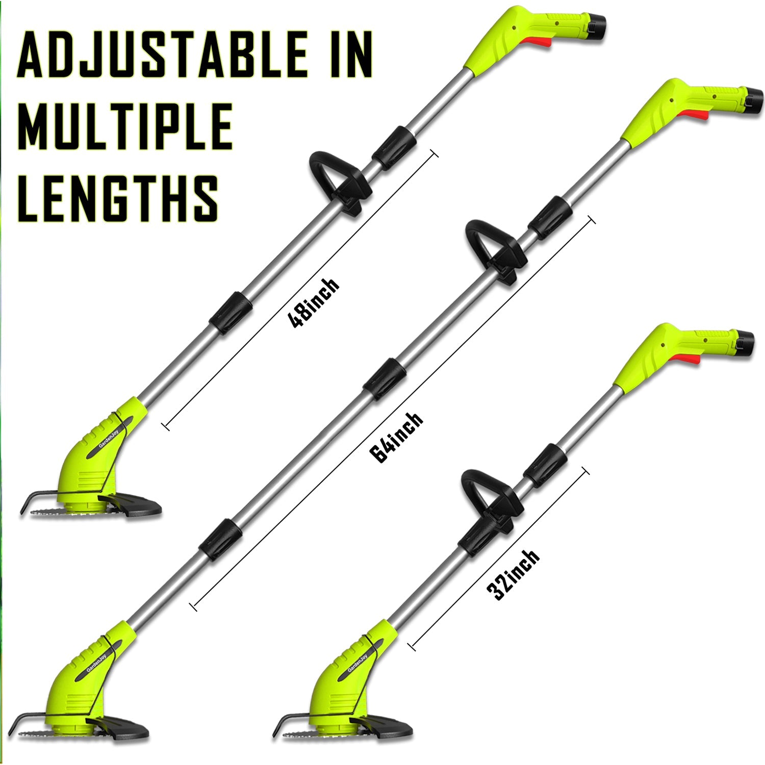 Trim Your Yard the Easy Way: GardenJoy 12V Cordless Grass Trimmer (Green)