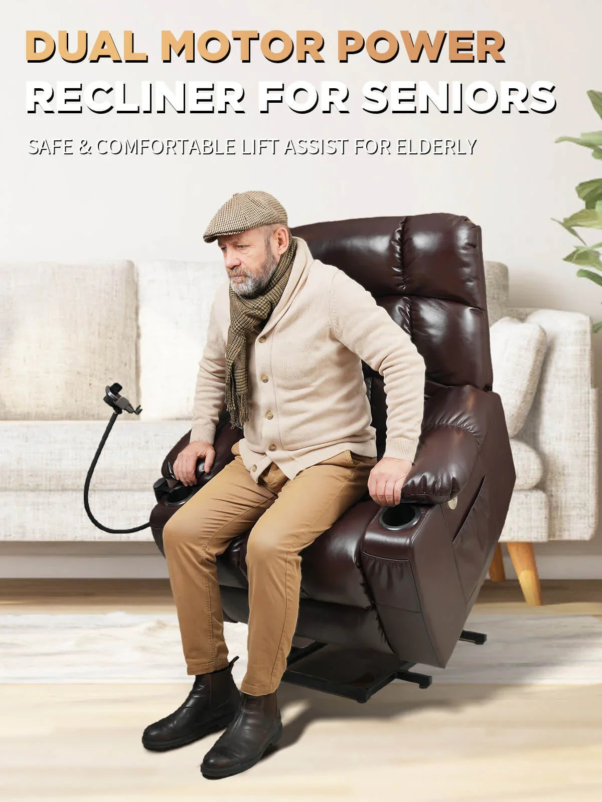 Transform Your Living Room Comfort with the Leather Dual Motor Massage Reclining Chair