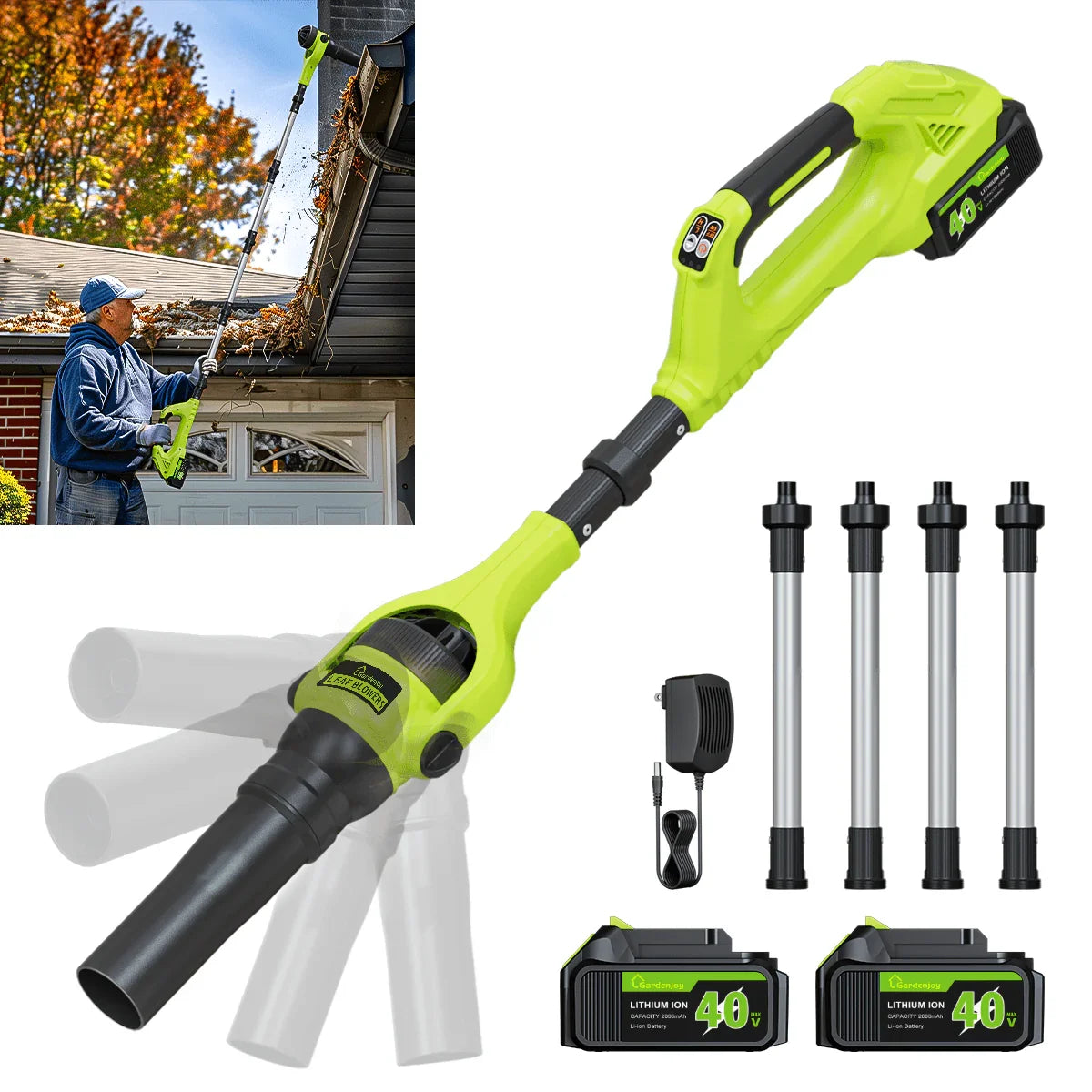 Power Meets Portability: GardenJoy 40V 580CFM Cordless Leaf Blower