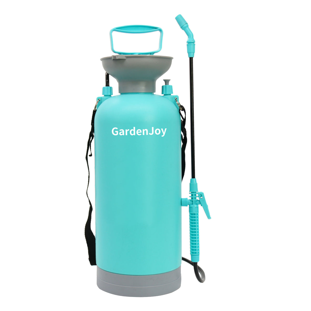 GardenJoy Pump Pressure Sprayer with Wide Funnel Mouth, Adjustable Nozzle, Shoulder Strap, Heavy Duty Garden Sprayer for Lawn, Yard, and Weed Control