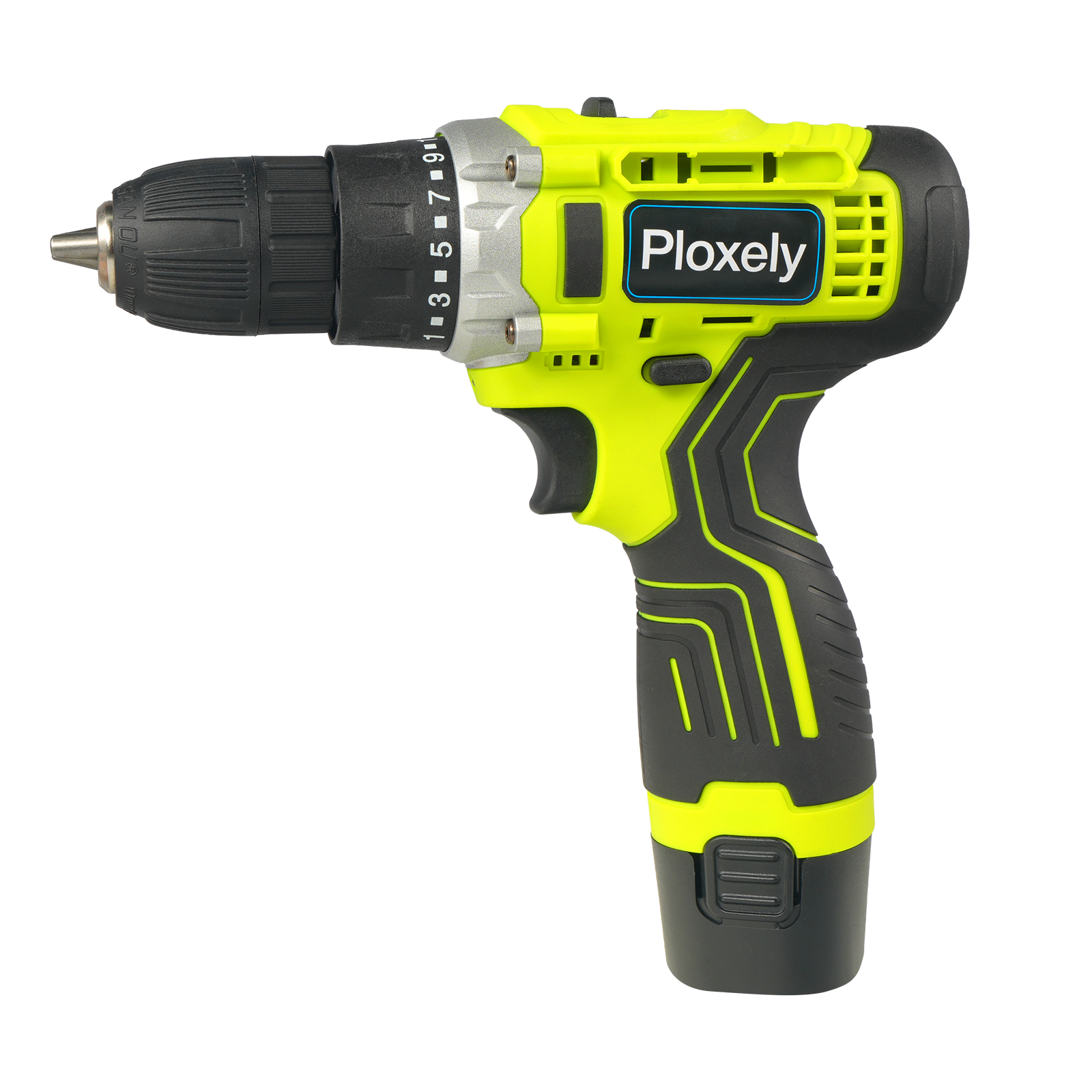Ploxely Brushless Cordless Impact Drill 21V High Torque Electric Drill Driver Set for Home DIY Masonry Wood Metal Drilling