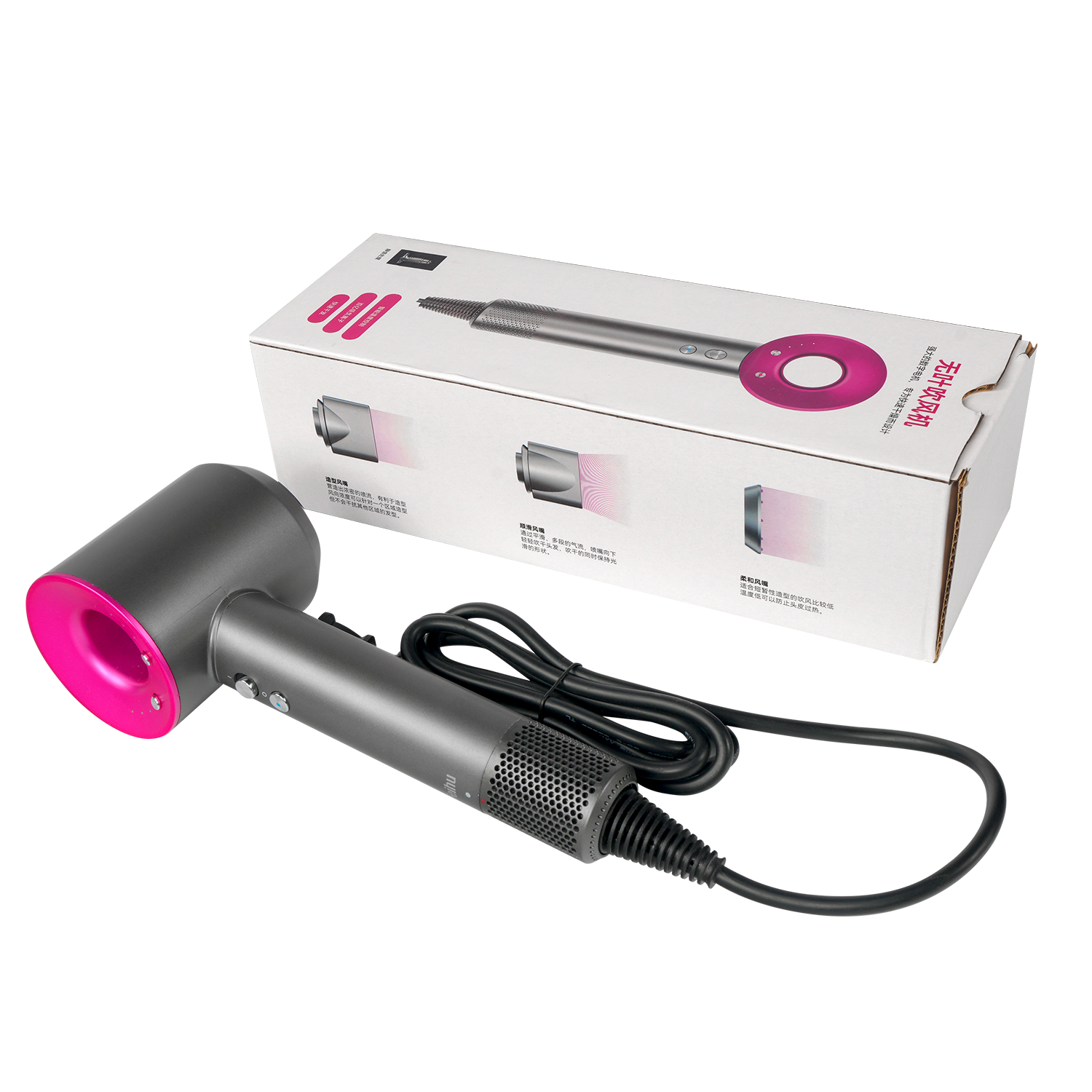 Feihu Bladeless High Speed Hair Dryer Negative Ion Constant Temperature Quick Dry Low Noise Hair Blow Dryer