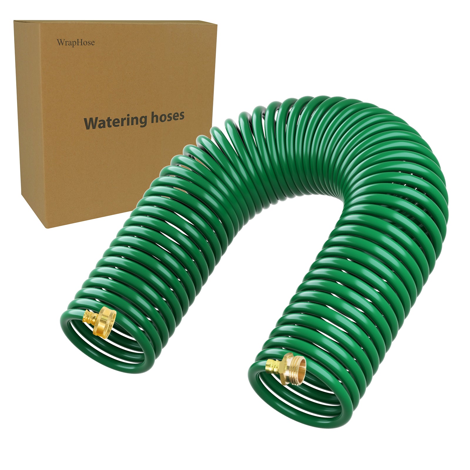 WrapHose Watering hoses with brass connectors, lightweight and tangle-free, suitable for outdoor lawn watering, car washing, etc., and environmentally friendly
